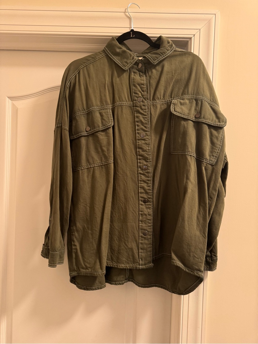 Elan Military-Style Olive Green Field Jacket